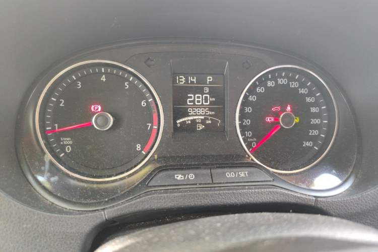 Used Volkswagen Polo 2016 1.6L Automatic Luxury Model Odometer Close Up