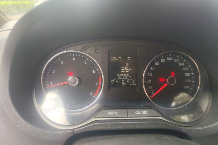 Used Volkswagen Polo 2016 1.6L Automatic Comfort Model Odometer Close Up