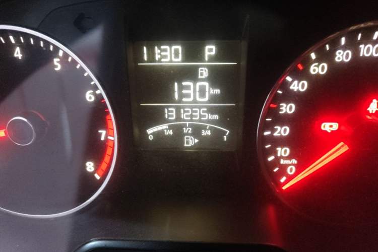 Used Volkswagen Polo 2016 1.6L Automatic Comfort Model Odometer Close Up