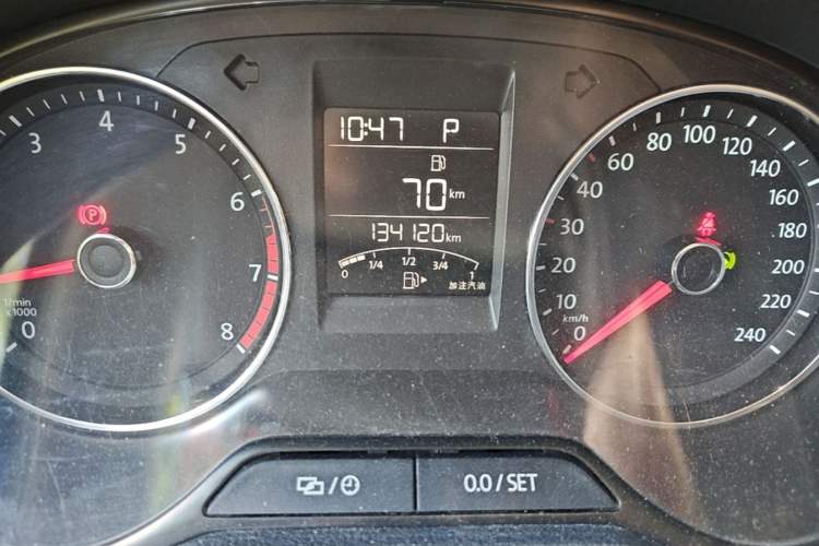 Used Volkswagen Polo 2016 1.6L Automatic Comfort Model Odometer Close Up