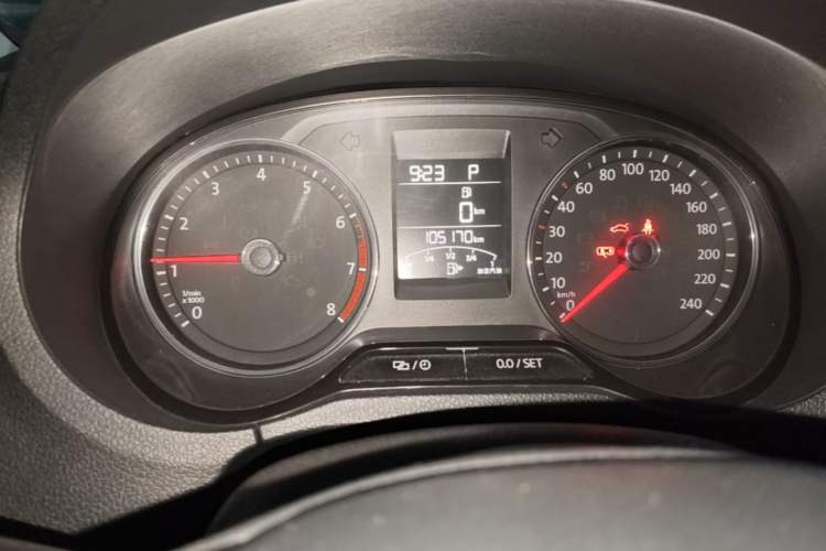 Used Volkswagen Polo 2016 1.6L Automatic Comfort Model Odometer Close Up