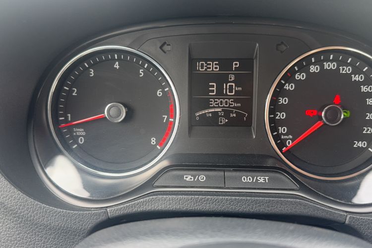 Used Volkswagen Polo 2016 1.6L Automatic Comfort Model Odometer Close Up