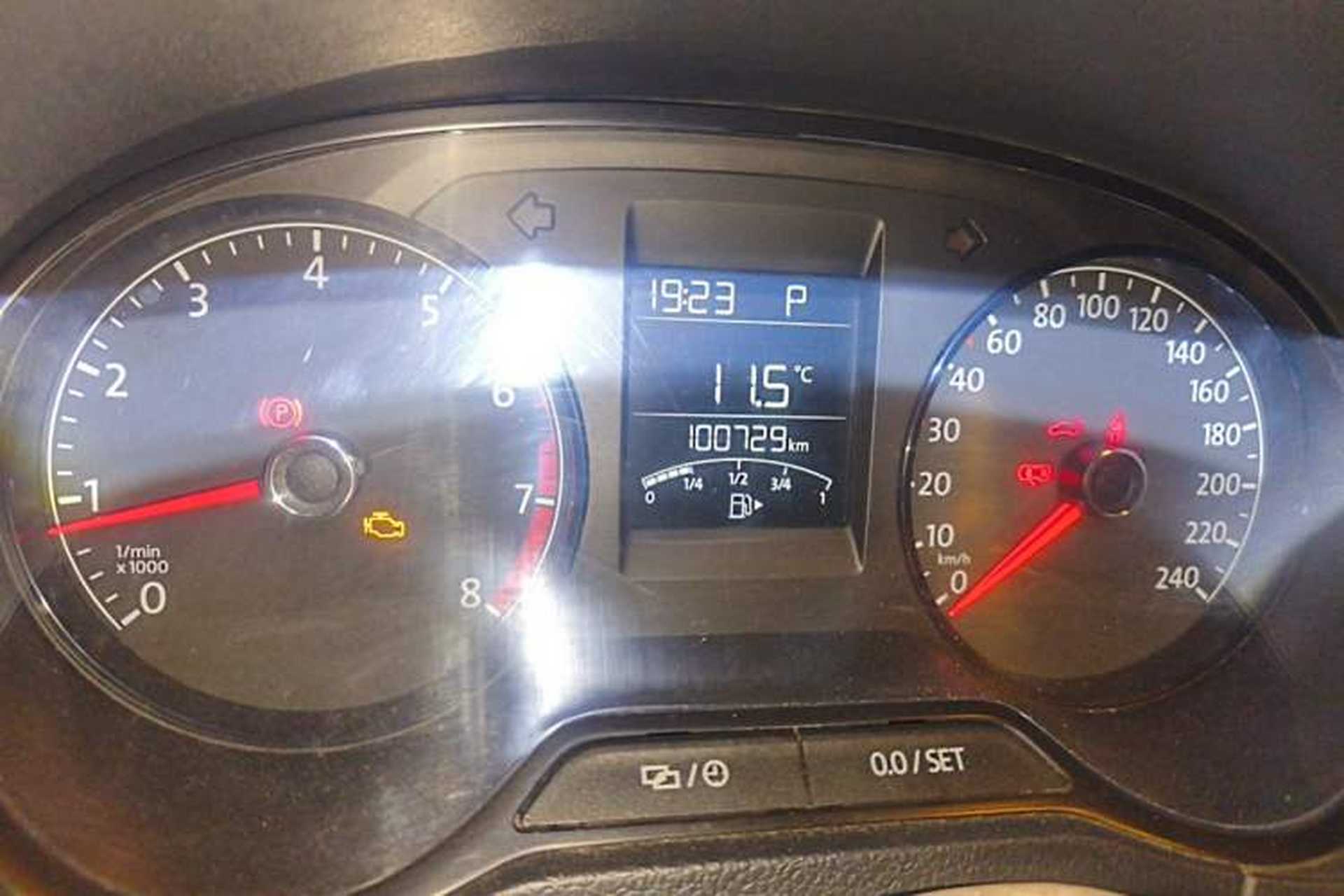 Used Volkswagen Polo 2016 1.4L Automatic Trendy Model Odometer Close Up
