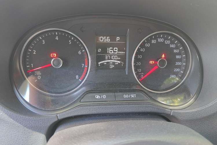 Used Volkswagen Polo 2016 1.6L Automatic Comfort Model Odometer Close Up