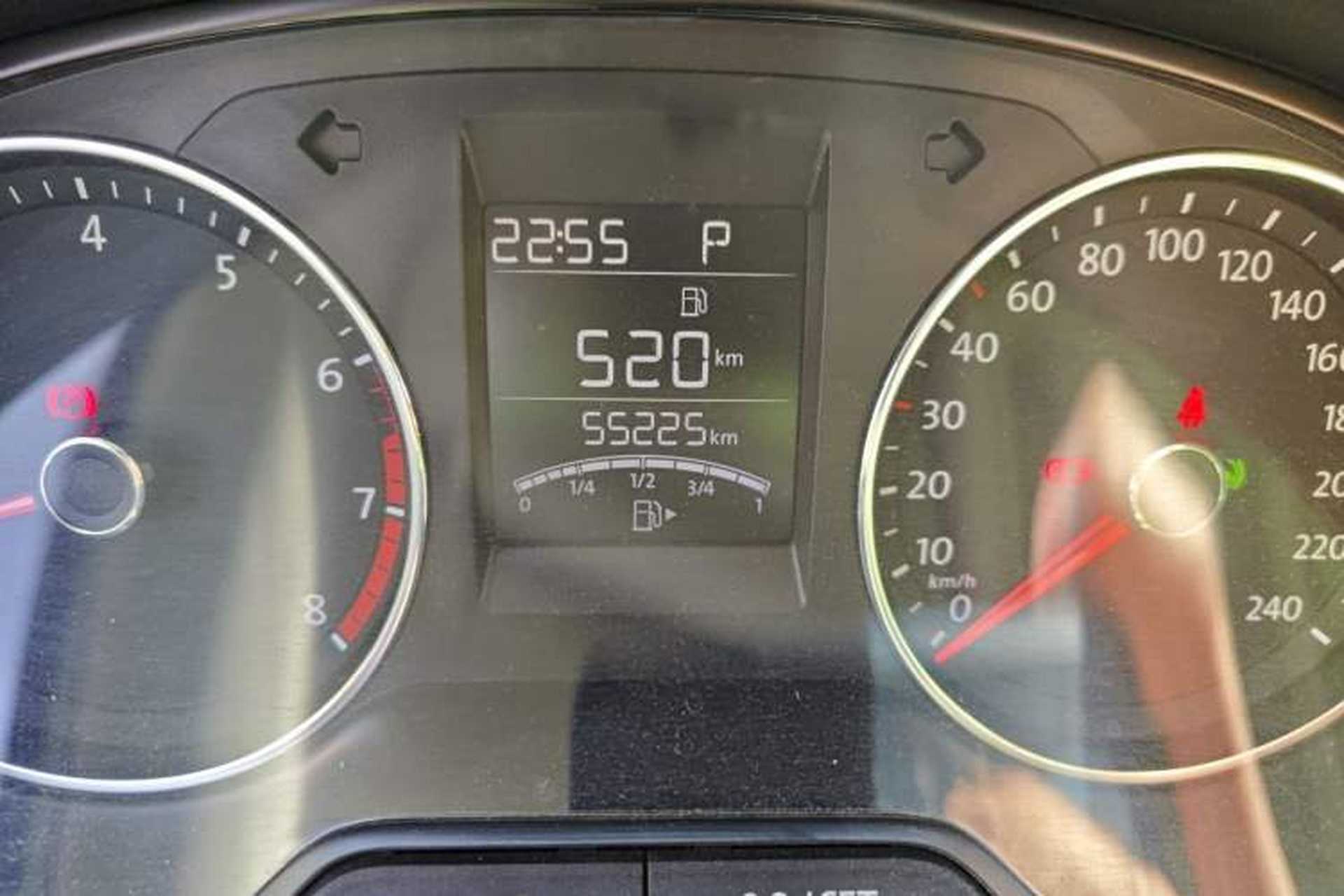 Used Volkswagen Polo 2016 1.6L Automatic Comfort Model Odometer Close Up