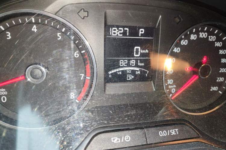 Used Volkswagen Polo 2016 1.6L Automatic Comfort Model Odometer Close Up
