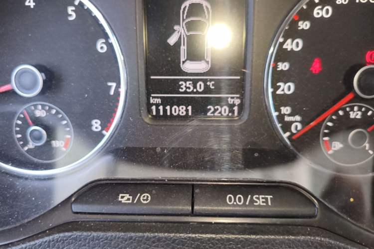 Used Volkswagen Polo 2016 1.4TSI GTI Odometer Close Up