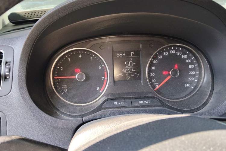 Used Volkswagen Polo 2016 1.6L Automatic Comfort Model Odometer Close Up