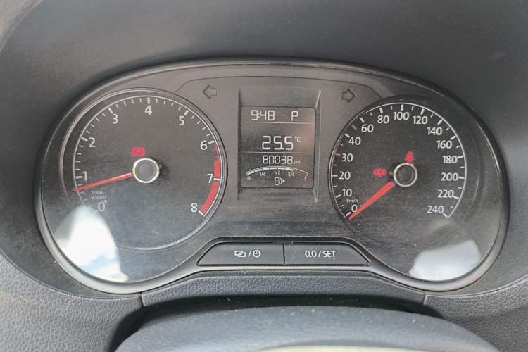 Used Volkswagen Polo 2016 1.4L Automatic Trendy Model Odometer Close Up