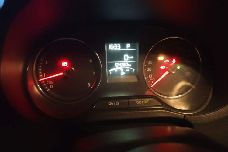 Used Volkswagen Polo 2016 1.6L Automatic Comfort Model Odometer Close Up
