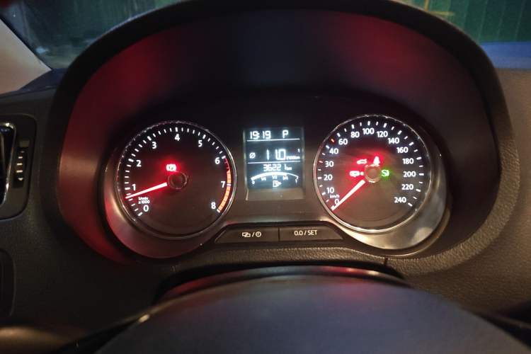 Used Volkswagen Polo 2016 1.6L Automatic Comfort Model Odometer Close Up