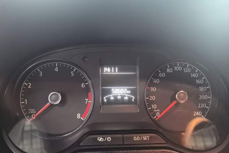 Used Volkswagen Polo 2016 1.4L Automatic Trendy Model Odometer Close Up