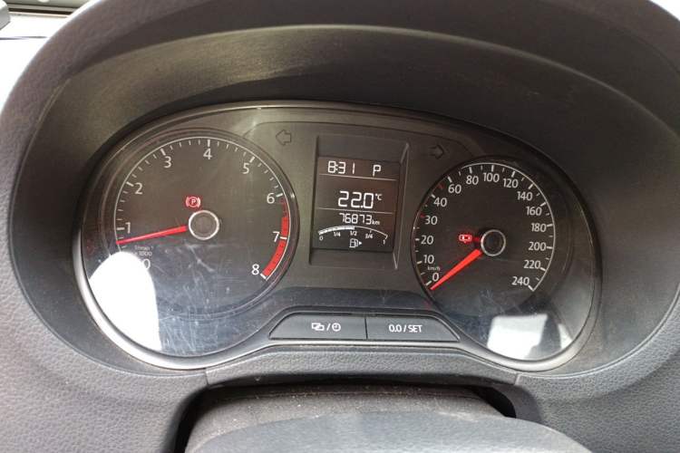 Used Volkswagen Polo 2016 1.4L Automatic Trendy Model Odometer Close Up