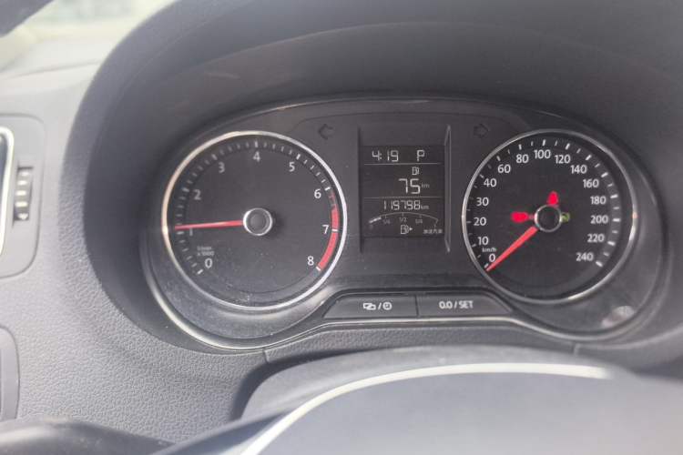Used Volkswagen Polo 2016 1.6L Automatic Comfort Model Odometer Close Up