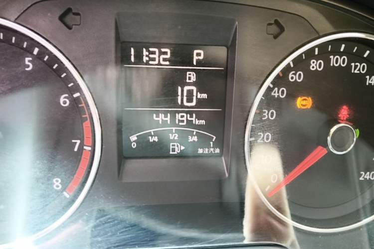 Used Volkswagen Polo 2016 1.6L Automatic Comfort Model Odometer Close Up