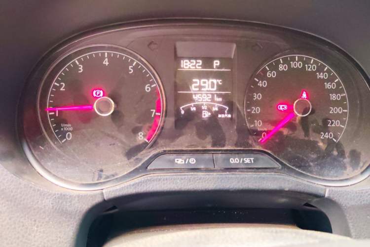 Used Volkswagen Polo 2016 1.4L Automatic Trendy Model Odometer Close Up