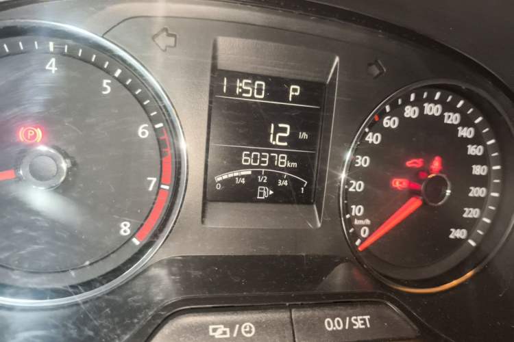 Used Volkswagen Polo 2016 1.6L Automatic Comfort Model Odometer Close Up