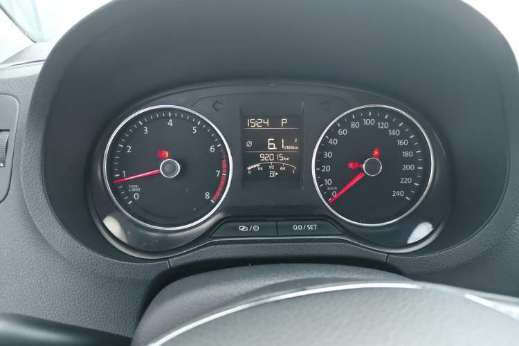 Used Volkswagen Polo 2016 1.6L Automatic Comfort Model Odometer Close Up