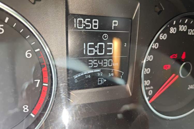 Used Volkswagen Polo 2016 1.6L Automatic Comfort Model Odometer Close Up