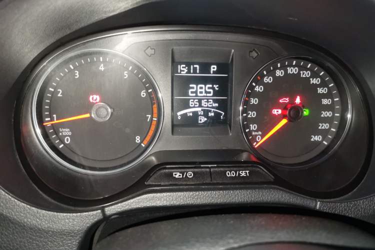 Used Volkswagen Polo 2016 1.6L Automatic Comfort Model Odometer Close Up