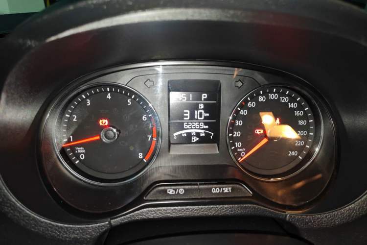 Used Volkswagen Polo 2016 1.6L Automatic Comfort Model Odometer Close Up