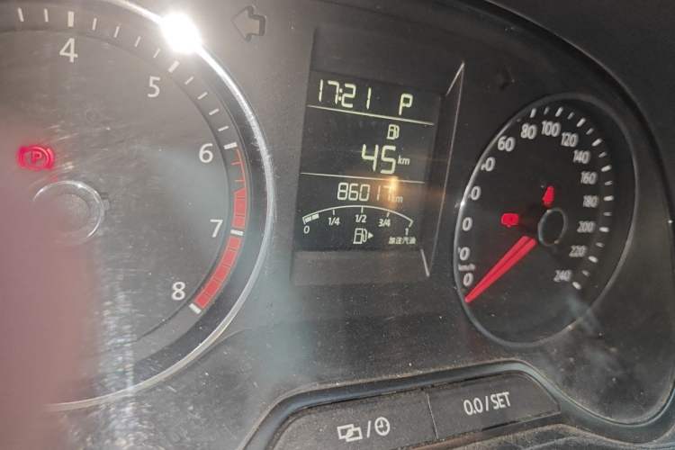 Used Volkswagen Polo 2016 1.6L Automatic Comfort Model Odometer Close Up