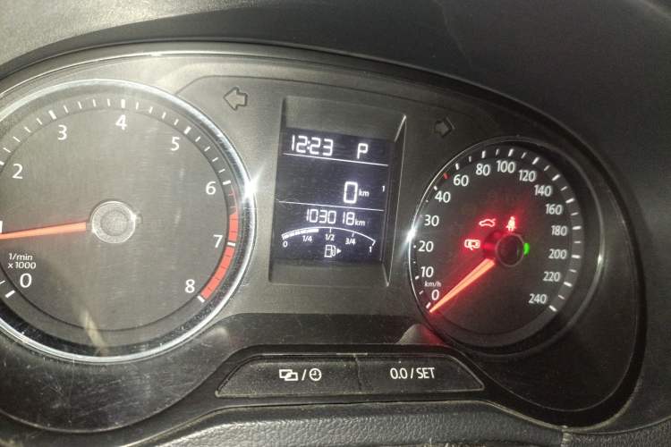 Used Volkswagen Polo 2016 1.6L Automatic Comfort Model Odometer Close Up