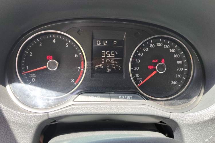 Used Volkswagen Polo 2016 1.6L Automatic Comfort Model Odometer Close Up