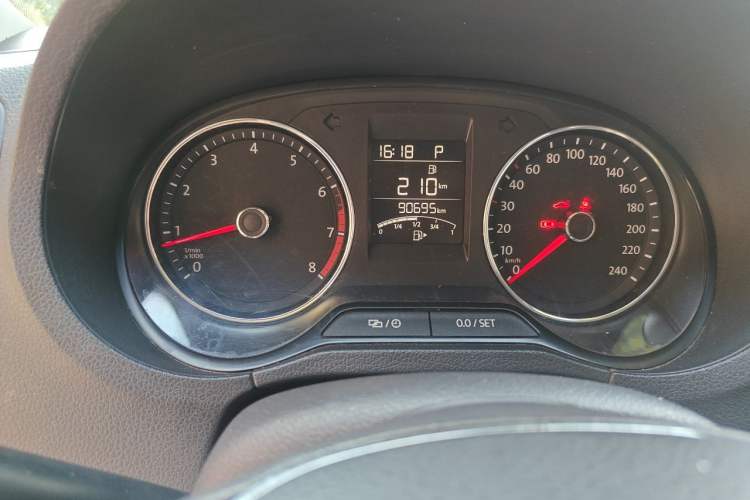 Used Volkswagen Polo 2016 1.6L Automatic Comfort Model Odometer Close Up
