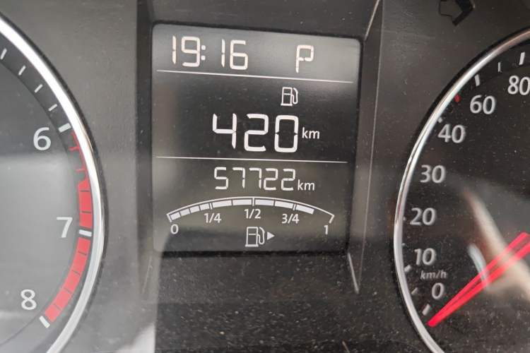 Used Volkswagen Polo 2016 1.6L Automatic Comfort Model Odometer Close Up