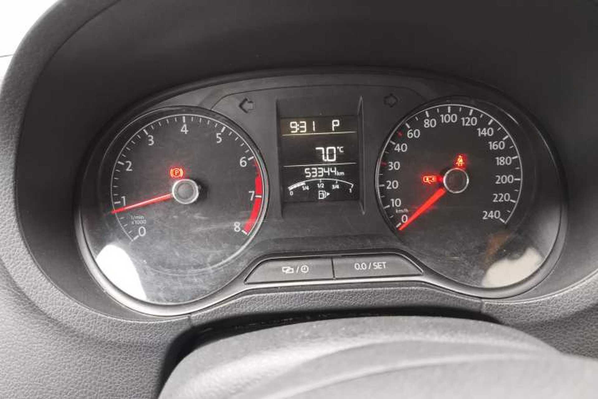 Used Volkswagen Polo 2016 1.4L Automatic Trendy Model Odometer Close Up