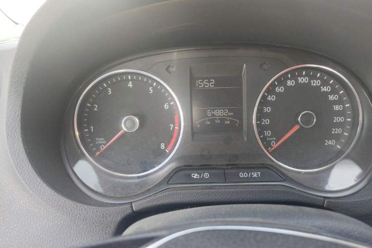 Used Volkswagen Polo 2016 1.6L Automatic Comfort Model Odometer Close Up
