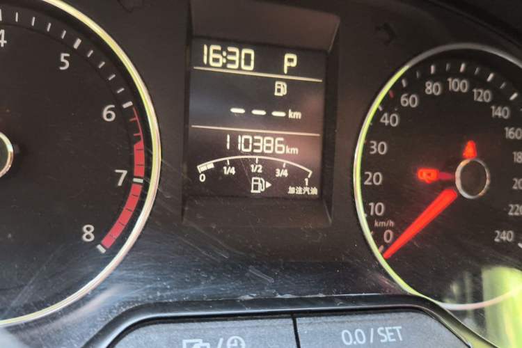 Used Volkswagen Polo 2016 1.6L Automatic Comfort Model Odometer Close Up