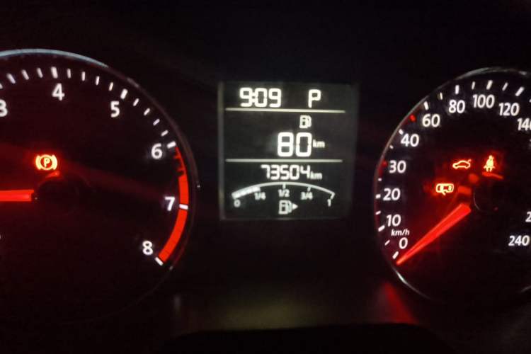 Used Volkswagen Polo 2016 1.6L Automatic Comfort Model Odometer Close Up