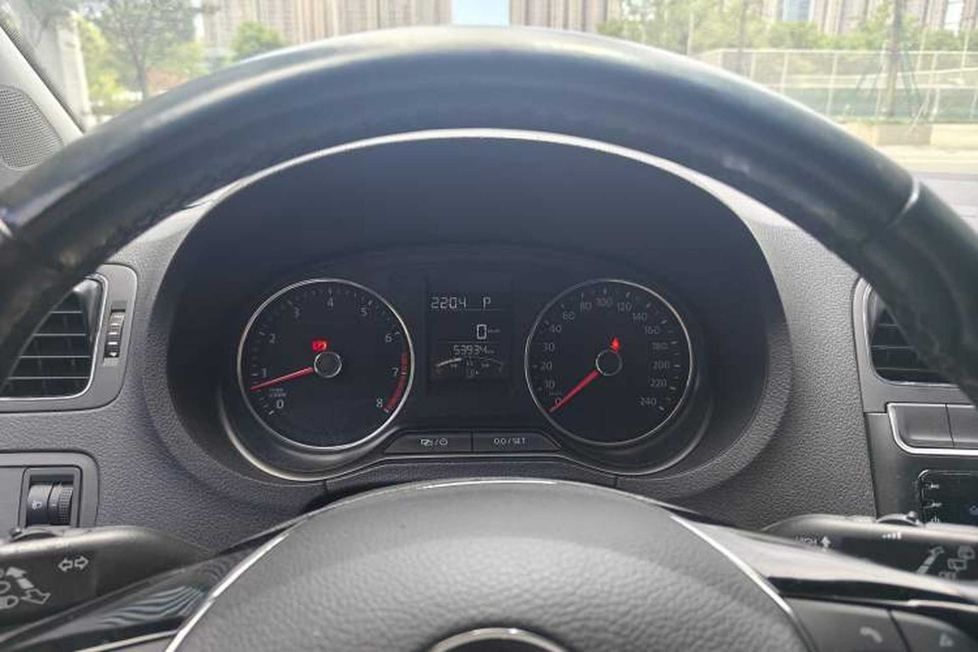 Used Volkswagen Polo 2016 1.6L Automatic Comfort Model Odometer Close Up