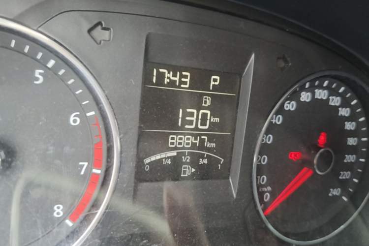 Used Volkswagen Polo 2016 1.6L Automatic Comfort Model Odometer Close Up