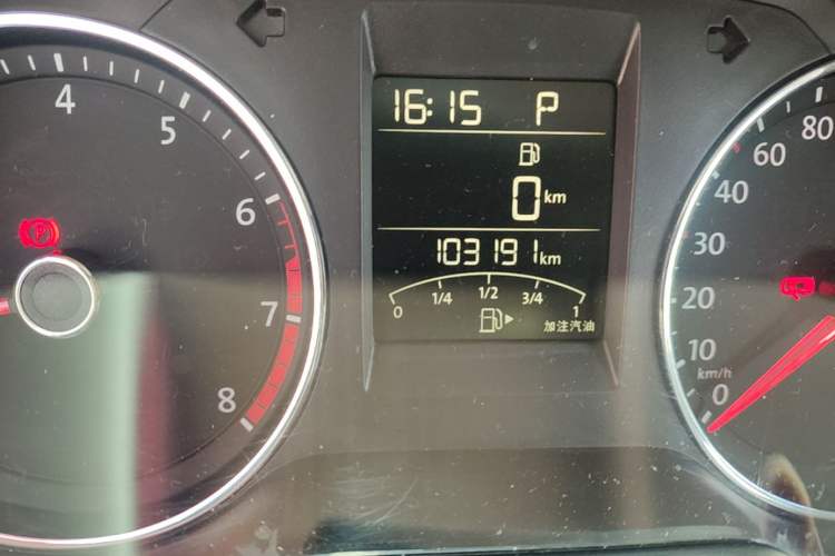 Used Volkswagen Polo 2016 1.6L Automatic Comfort Model Odometer Close Up