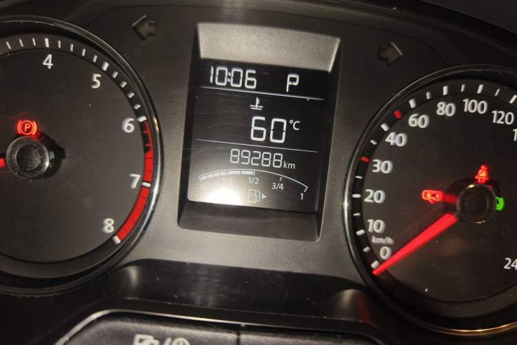 Used Volkswagen Polo 2016 1.6L Automatic Comfort Model Odometer Close Up