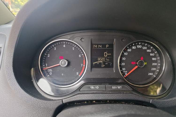 Used Volkswagen Polo 2016 1.6L Automatic Comfort Model Odometer Close Up