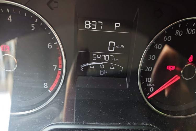 Used Volkswagen Polo 2016 1.6L Automatic Comfort Model Odometer Close Up