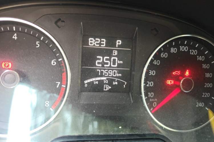Used Volkswagen Polo 2016 1.6L Automatic Comfort Model Odometer Close Up