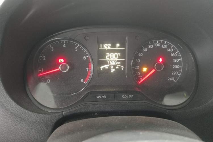 Used Volkswagen Polo 2016 1.4L Automatic Trendy Model Odometer Close Up