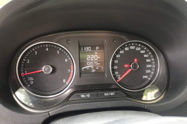 Used Volkswagen Polo 2016 1.6L Automatic Comfort Model Odometer Close Up
