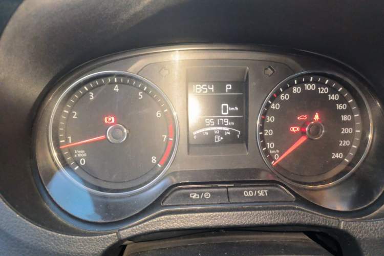 Used Volkswagen Polo 2016 1.6L Automatic Comfort Model Odometer Close Up