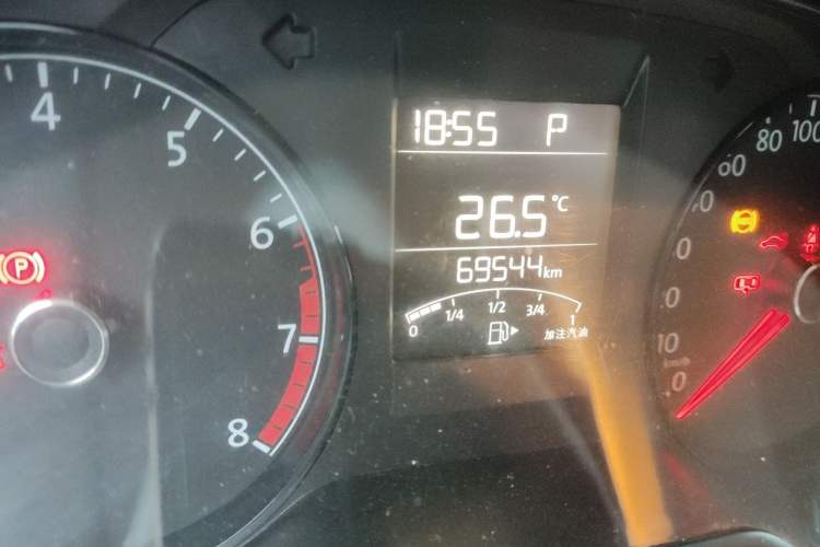 Used Volkswagen Polo 2016 1.4L Automatic Trendy Model Odometer Close Up
