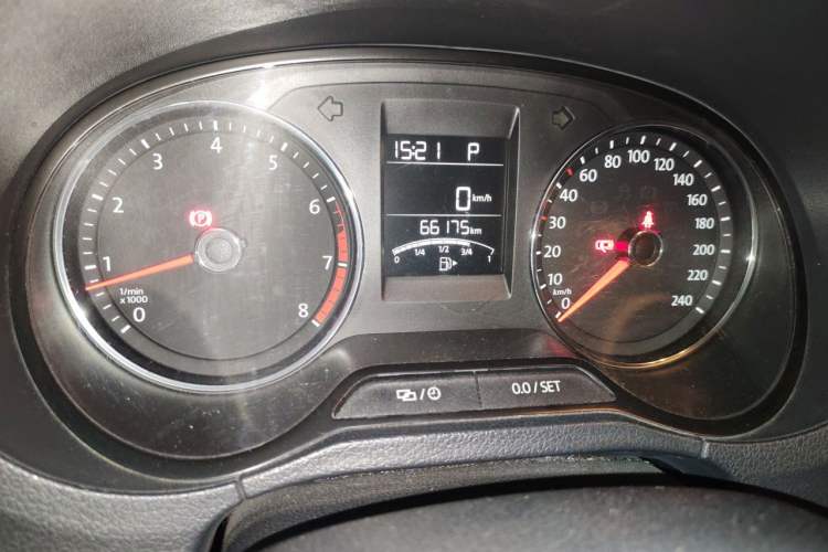 Used Volkswagen Polo 2016 1.6L Automatic Comfort Model Odometer Close Up