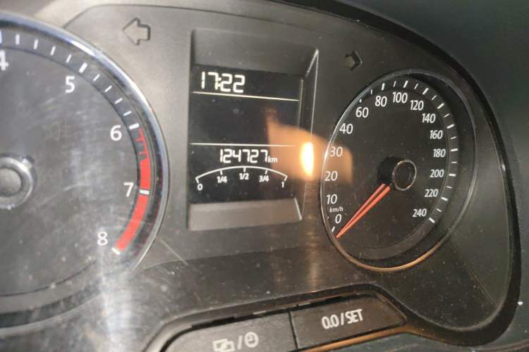 Used Volkswagen Polo 2016 1.6L Automatic Comfort Model Odometer Close Up