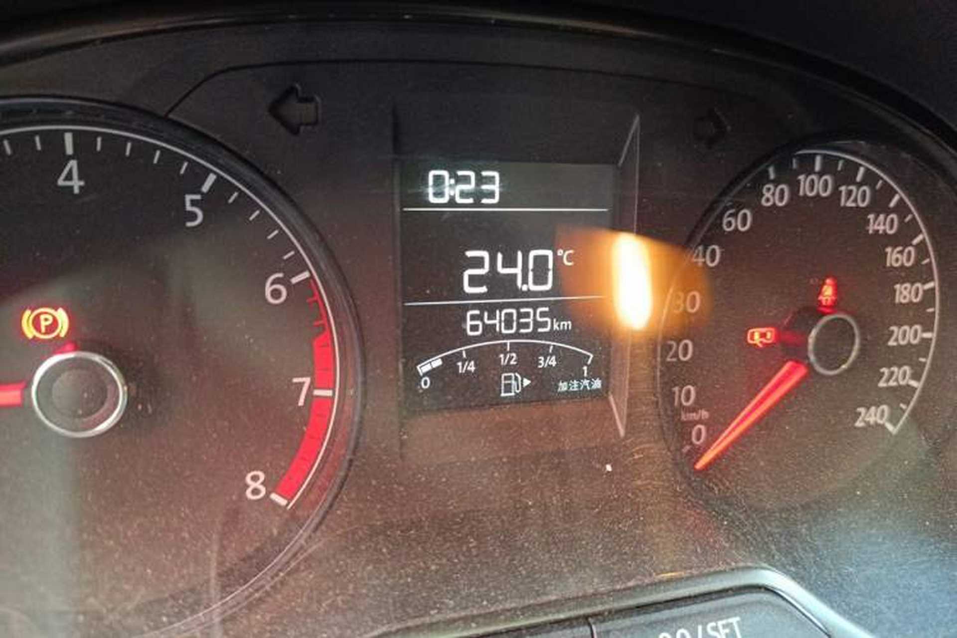 Used Volkswagen Polo 2018 1.5L Manual Drive-Comfort Model Odometer Close Up