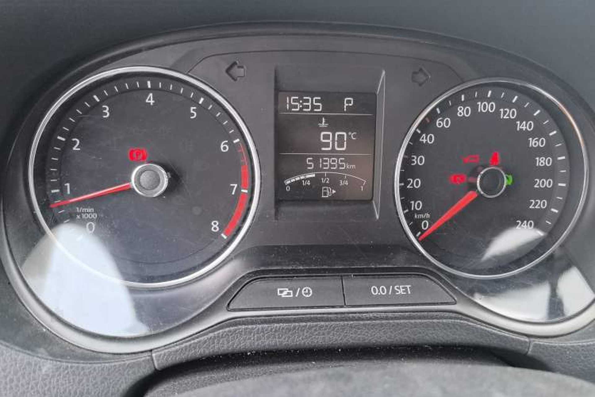 Used Volkswagen Polo 2018 1.5L Automatic Enjoyment Model Odometer Close Up