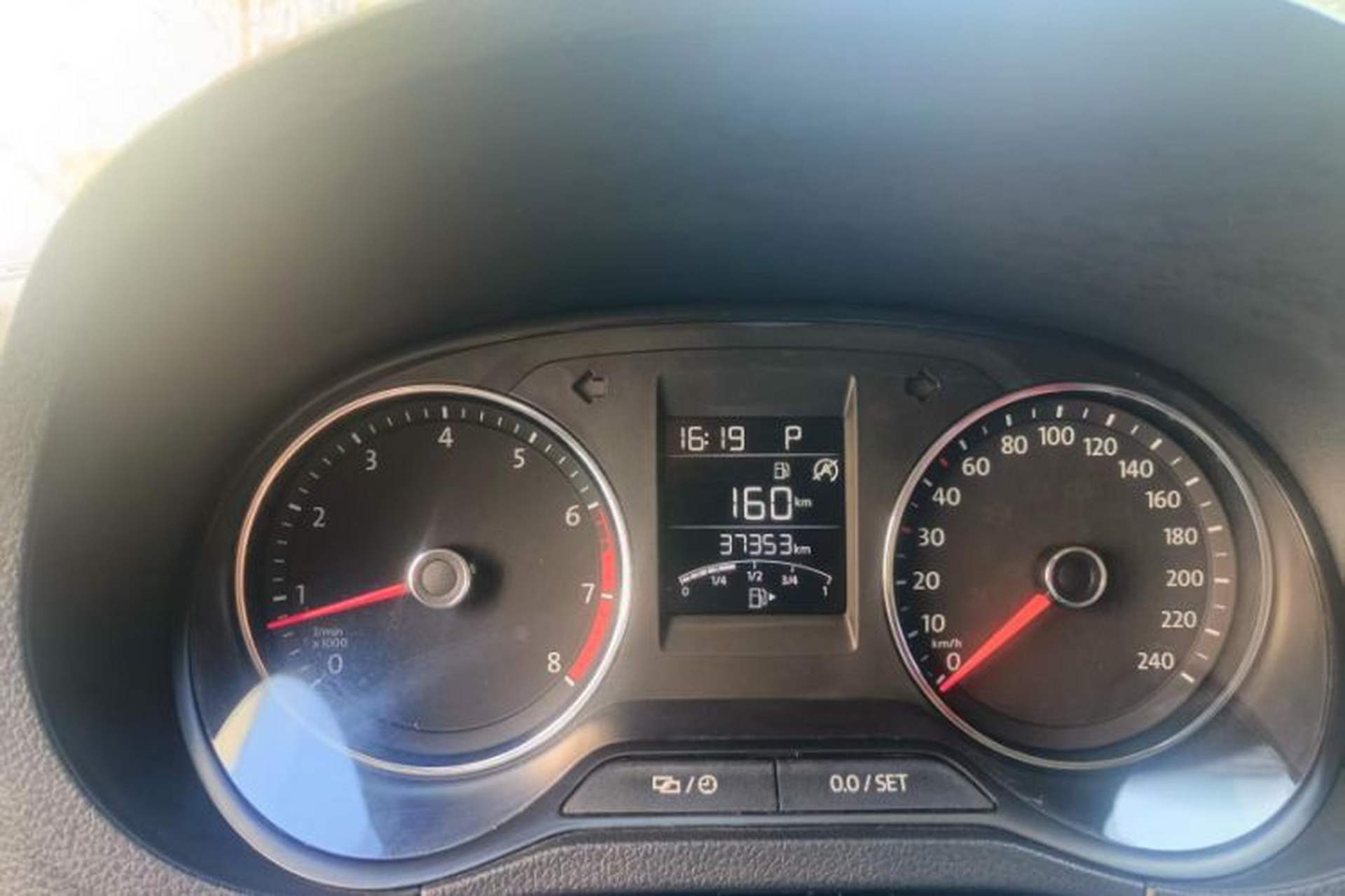 Used Volkswagen Polo 2018 1.5L Automatic Enjoyment Model Odometer Close Up